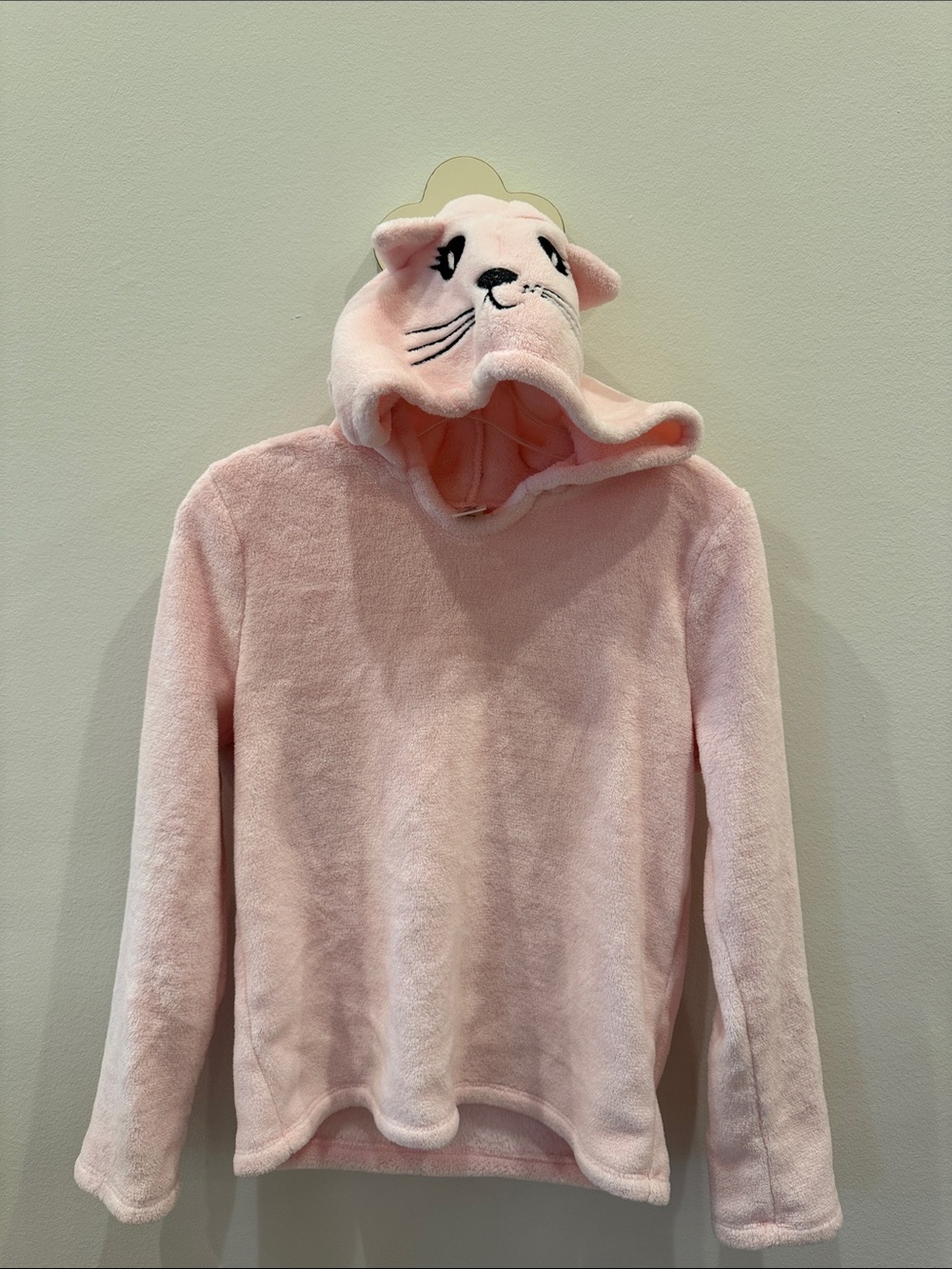 Tucker & Tate (Nordstrom) Cat Hooded Fleece Pullover, Pink Size XL (14/16)